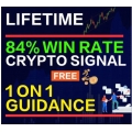 (LIFETIME CRYPTO SIGNAL)➕【1on1 GUIDANCE】 FOR BUY SELL SIGNAL 84.5% WIN RATE